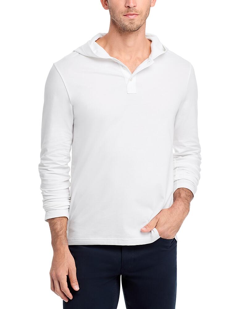 Michael Kors Pima Cotton Blend Textured Henley Hoodie Cover