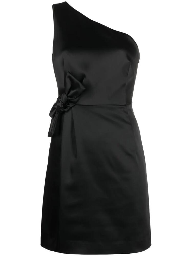 P.A.R.O.S.H. one-shoulder bow-detail minidress - Black Cover