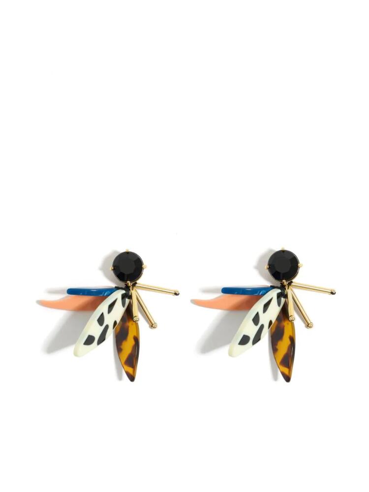 Bimba y Lola abstract-print sculpted earrings - Gold Cover