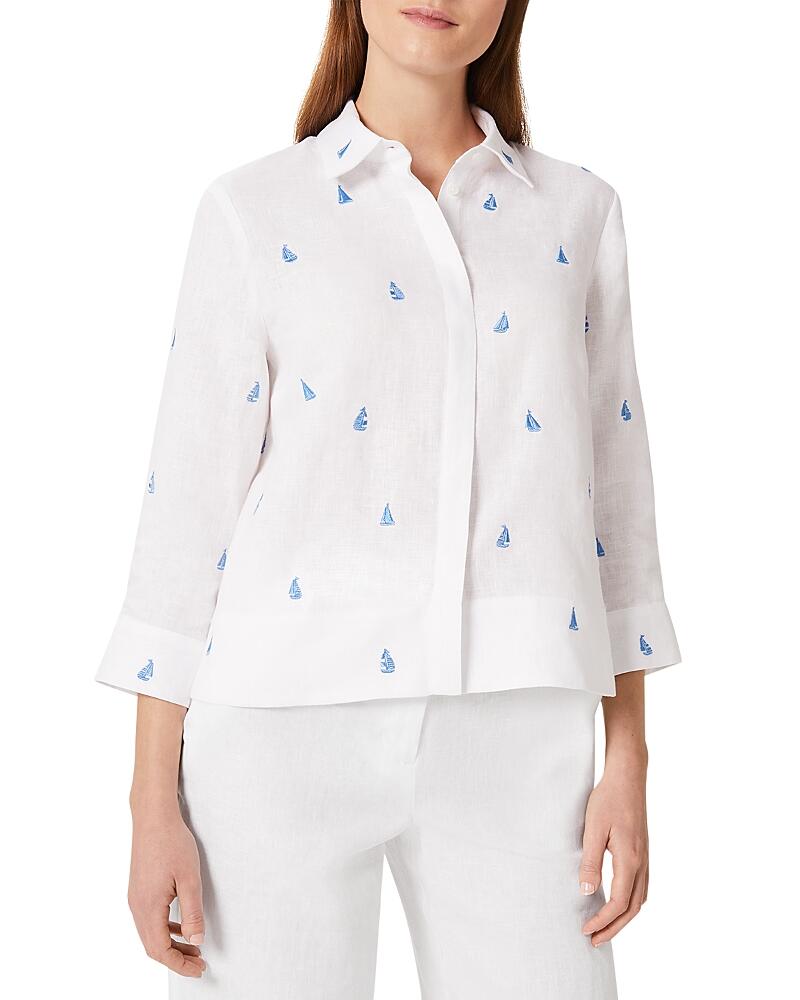 Hobbs London Nita Embroidered Button Front Shirt Cover