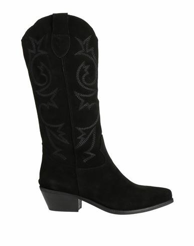 Geneve Woman Boot Black Leather Cover