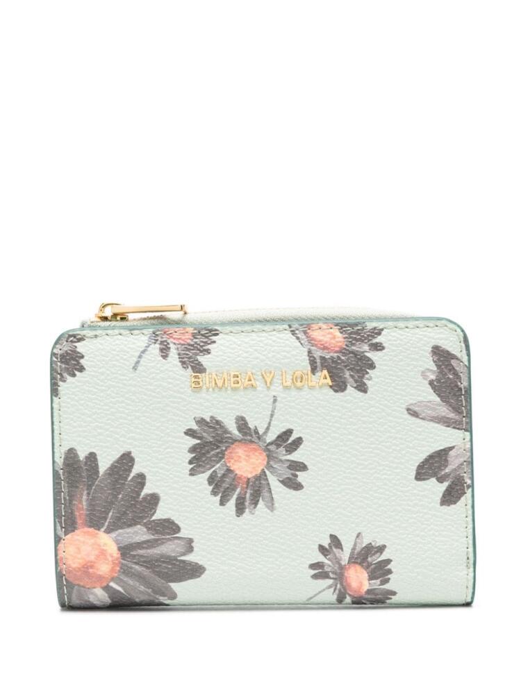 Bimba y Lola daisy-print wallet - Green Cover