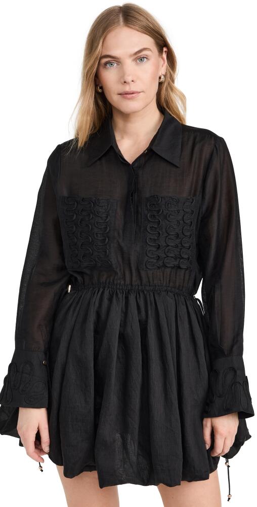 The Wolf Gang Mera Bubble Shirt Dress Noir Cover