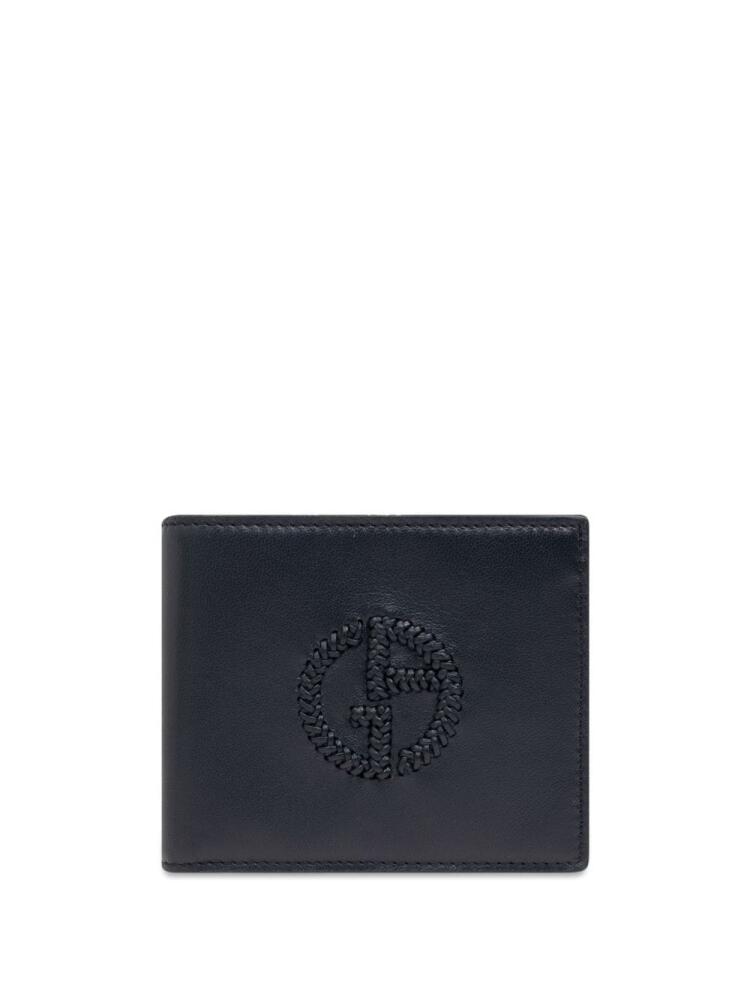 Giorgio Armani logo engraved wallet - Blue Cover