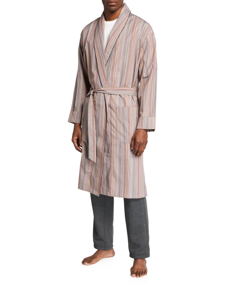 Paul Smith Men's Multi-Stripe Cotton Robe Cover