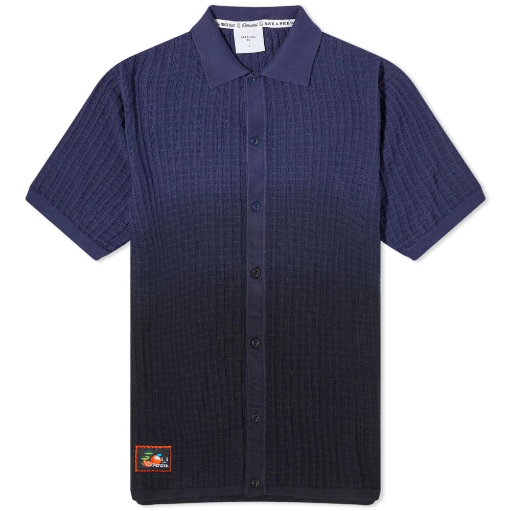 Percival Men's Dip Dab Knitted Shirt in Blue Cover