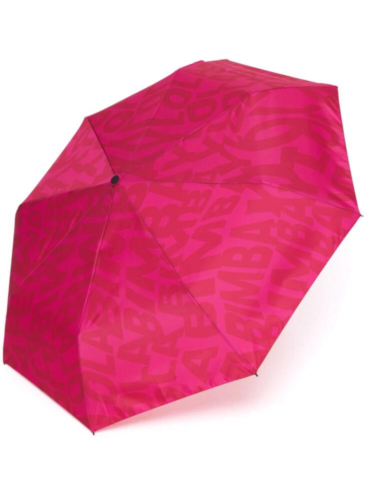 Bimba y Lola logo-print umbrella - Pink Cover