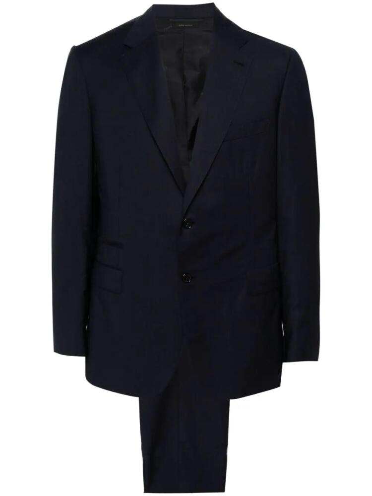 Brioni checked wool single-breasted suit - Blue Cover