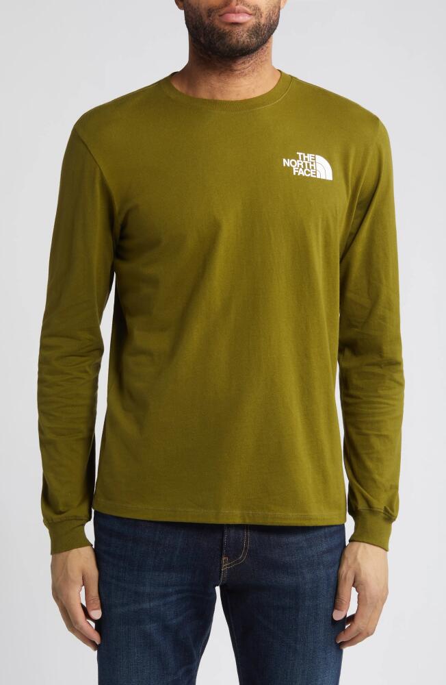 The North Face NSE Box Logo Graphic T-Shirt in Forest Olive/Khaki Stone Cover