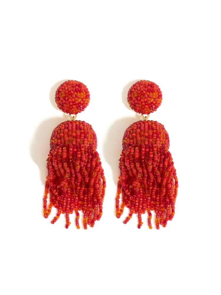 Bimba y Lola tassel-detail drop earrings - Red Cover