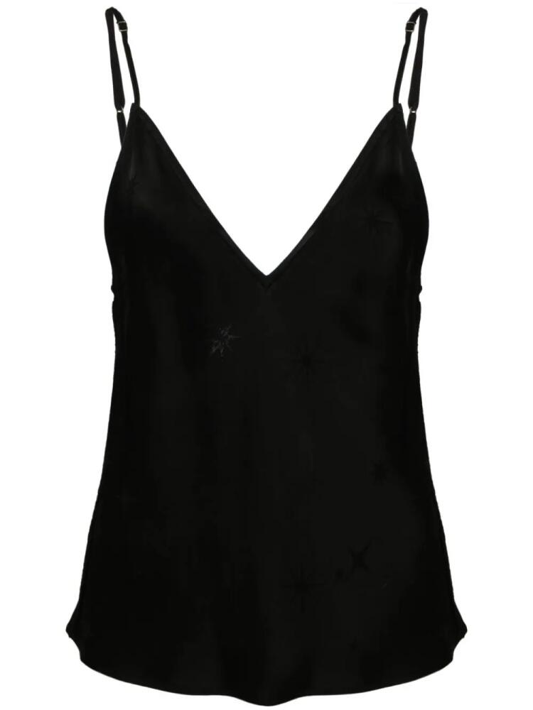 Forte Forte star-motif satin tank top - Black Cover