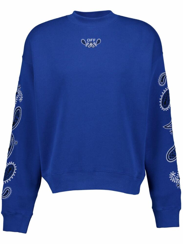 Off-White Bandana Arrow Skate cotton sweatshirt - Blue Cover