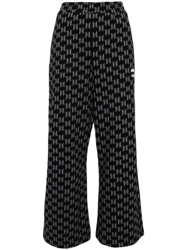 Karl Lagerfeld logo-jacquard track pants - Black Cover