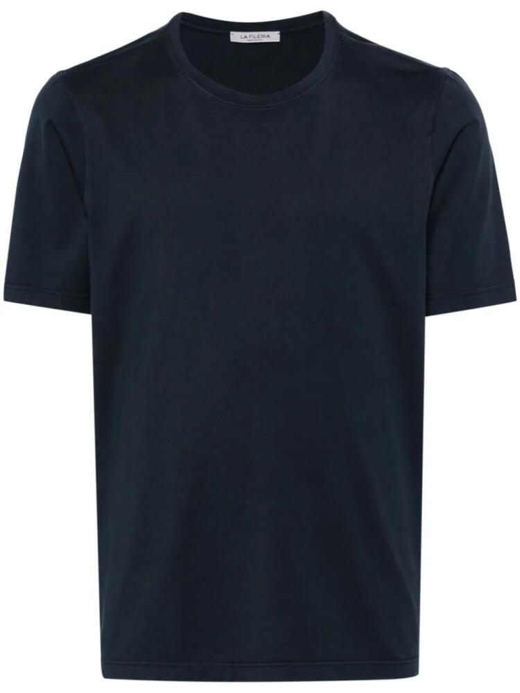 Fileria round-neck cotton T-shirt - Blue Cover