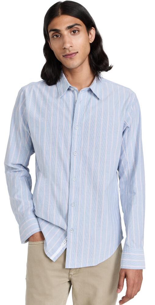 rag & bone Fit 2 Engineered Oxford Stripe Shirt Blue Stripe Cover