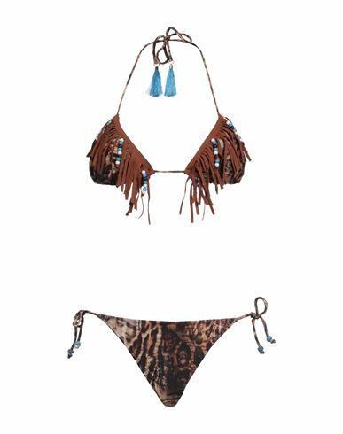 4giveness Woman Bikini Brown Polyester, Elastane Cover