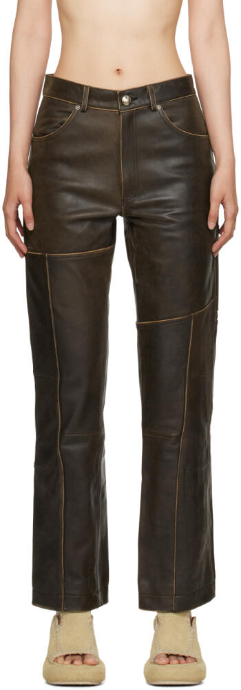 Andersson Bell Brown Dreszen Leather Pants Cover