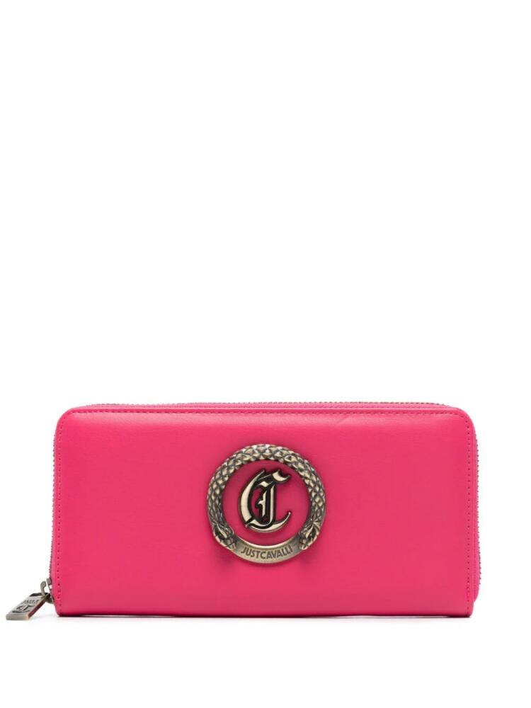 Just Cavalli metallic-snake wallet - Pink Cover