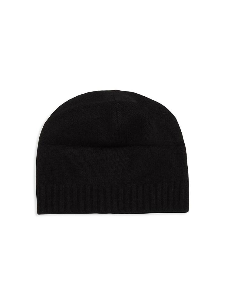 Portolano Men's Ribbed-Cuff Cashmere Beanie - Black Cover