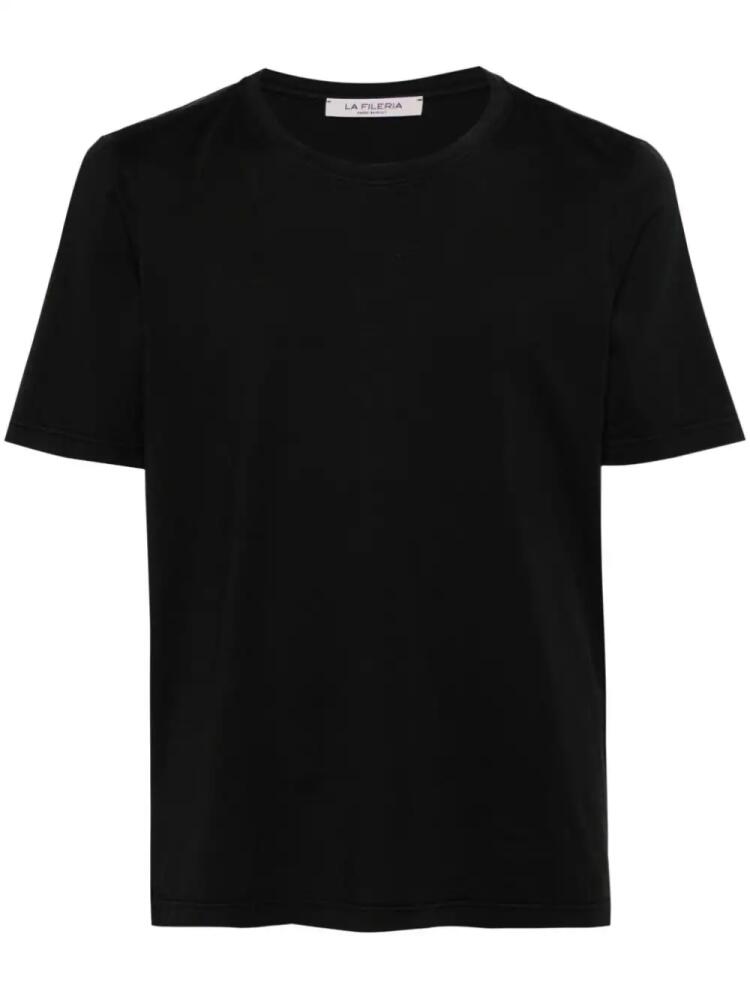 Fileria round-neck cotton T-shirt - Black Cover