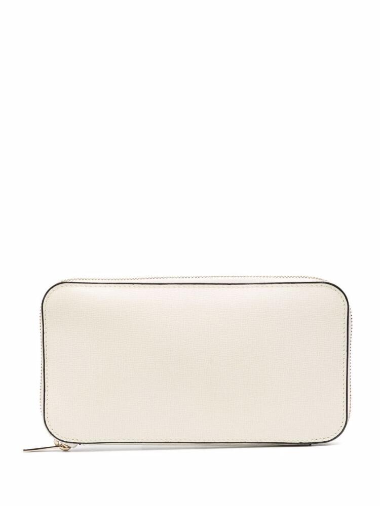 Valextra zipped continental wallet - White Cover