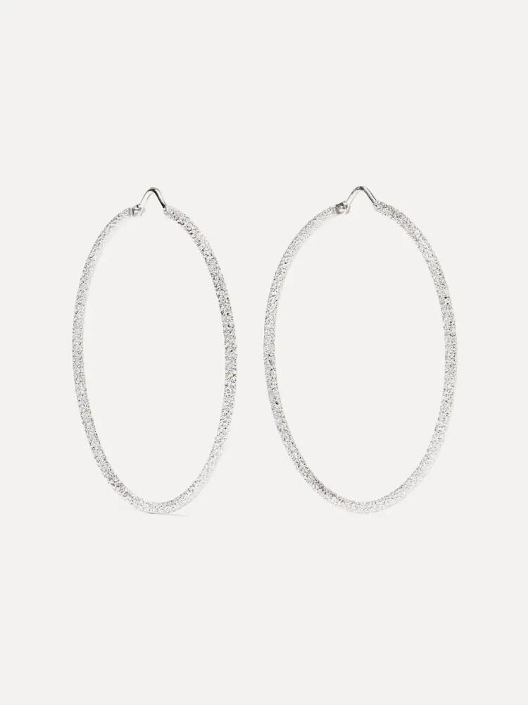 Carolina Bucci - Florentine 18-karat White Gold Hoop Earrings - One size Cover