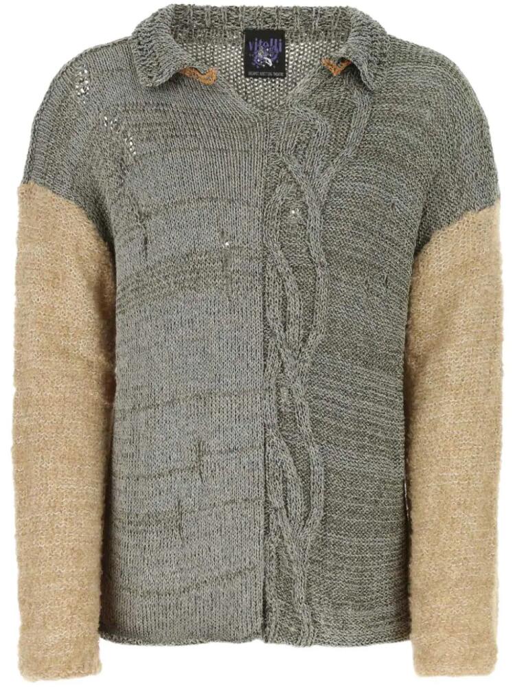 VITELLI two-tone jumper - Grey Cover