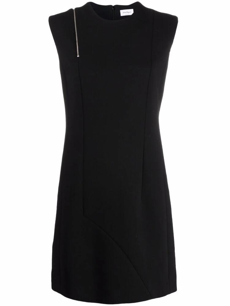 Ferragamo zip-shoulder mini dress - Black Cover