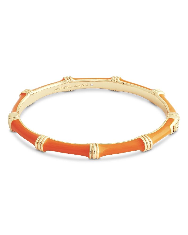 Anabel Aram Enamel Bamboo Shaped Hinge Bangle Bracelet Cover