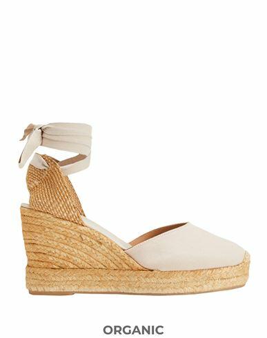 8 By Yoox Organic Cotton Wedge Espadrilles Woman Espadrilles Beige Textile fibers Cover