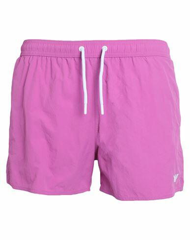 Emporio Armani Boxer Beachwear Man Swim trunks Fuchsia Polyamide Cover