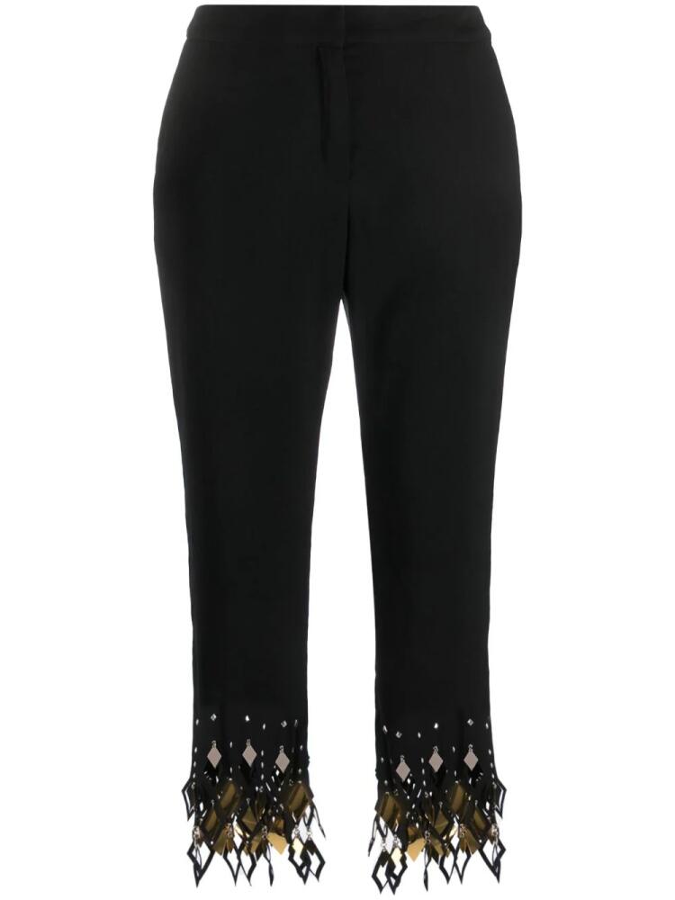 Rabanne studded-ankles cropped trousers - Black Cover