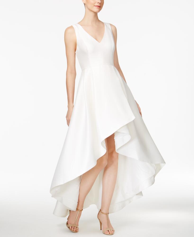 Calvin Klein High-Low A-Line Gown - Eggshell Cover