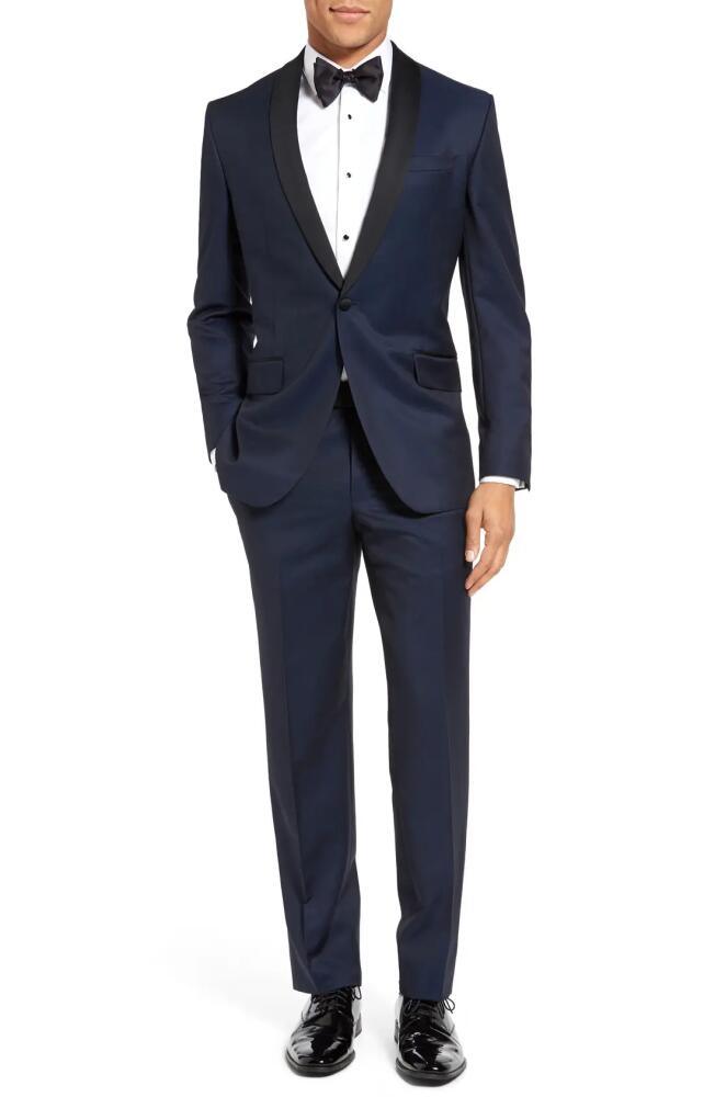 Ted Baker London Josh Trim Fit Navy Shawl Lapel Tuxedo in Navy Blue Cover