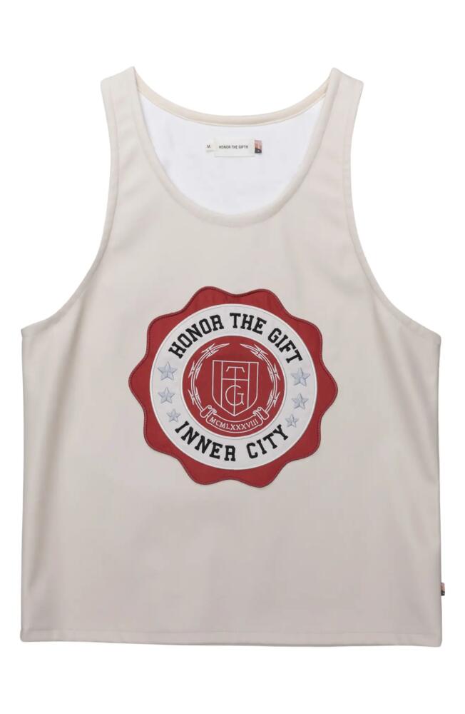 HONOR THE GIFT Faux Leather Tank Top in Bone Cover