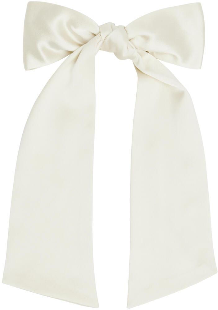 Sophie Buhai Off-White Oversized Bow Silk Hair Clip Cover