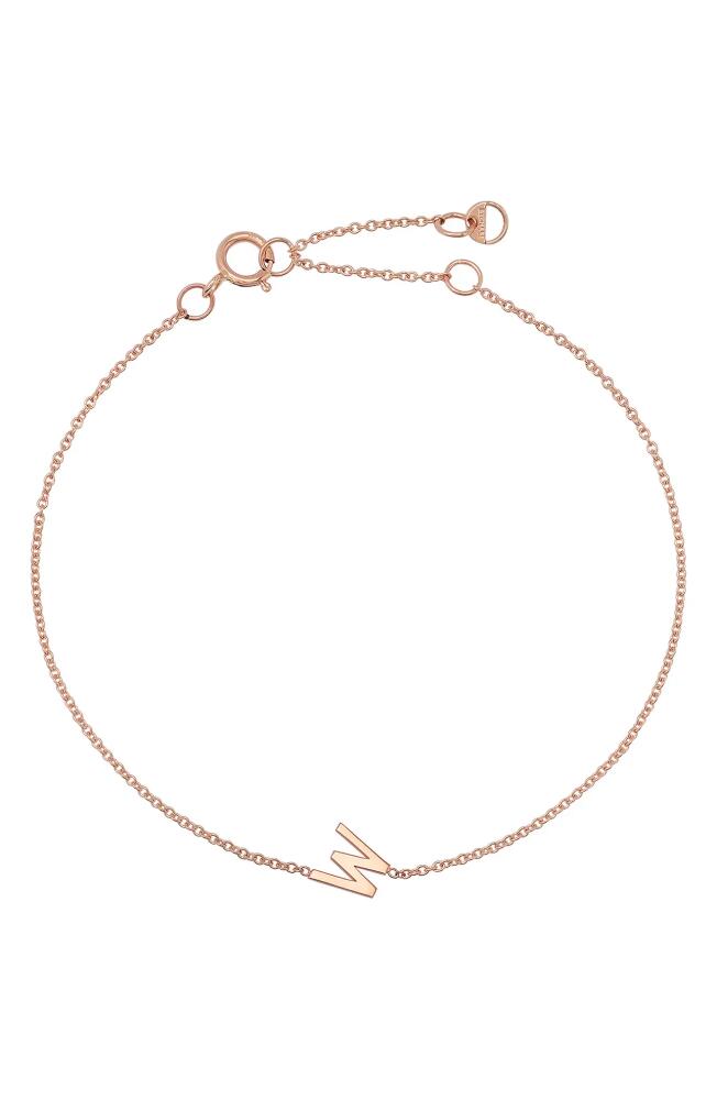 BYCHARI Initial Pendant Bracelet in 14K Rose Gold-W Cover