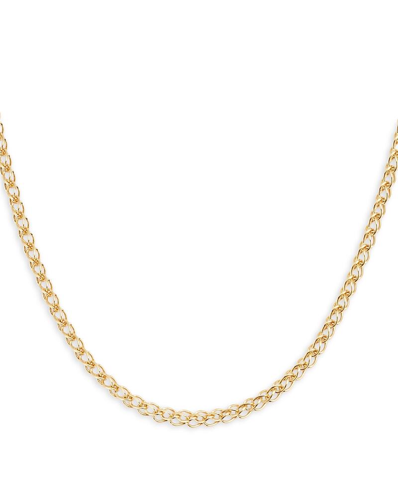 Argento Vivo Fine Curb Chain Necklace, 16 + 2 Cover