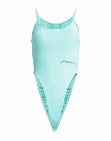 Hinnominate Woman Bodysuit Turquoise Cotton, Elastane Cover