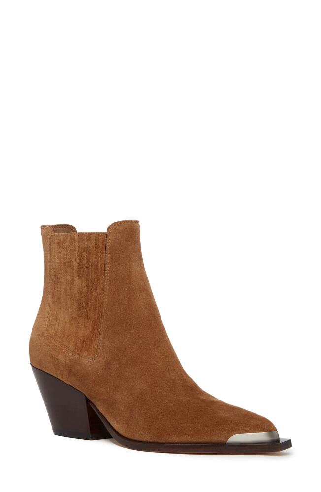 PAIGE Lyra Pointed Toe Chelsea Boot in Sienna Cover