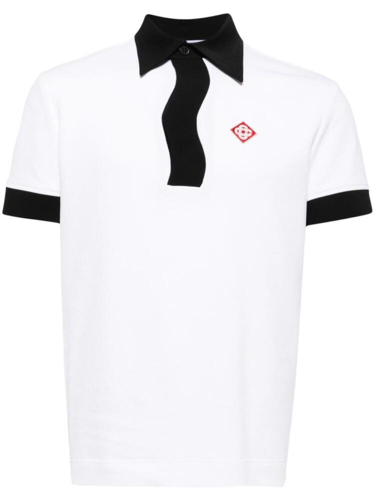 Casablanca Wave polo shirt - White Cover