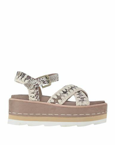 Mou Woman Sandals Beige Soft Leather Cover