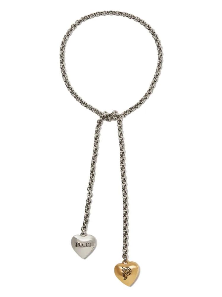 PUCCI heart-charm rolo-chain necklace - Silver Cover