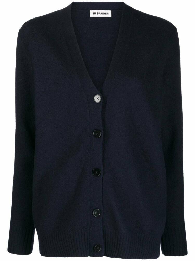 Jil Sander V-neck wool cardigan - Blue Cover