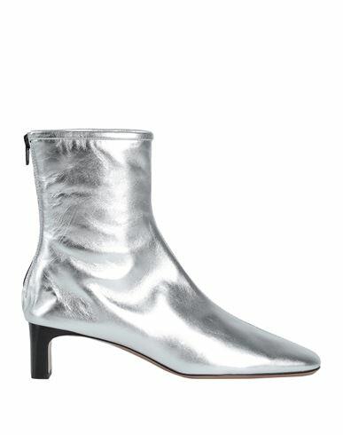 Arket Woman Ankle boots Silver Soft Leather Cover