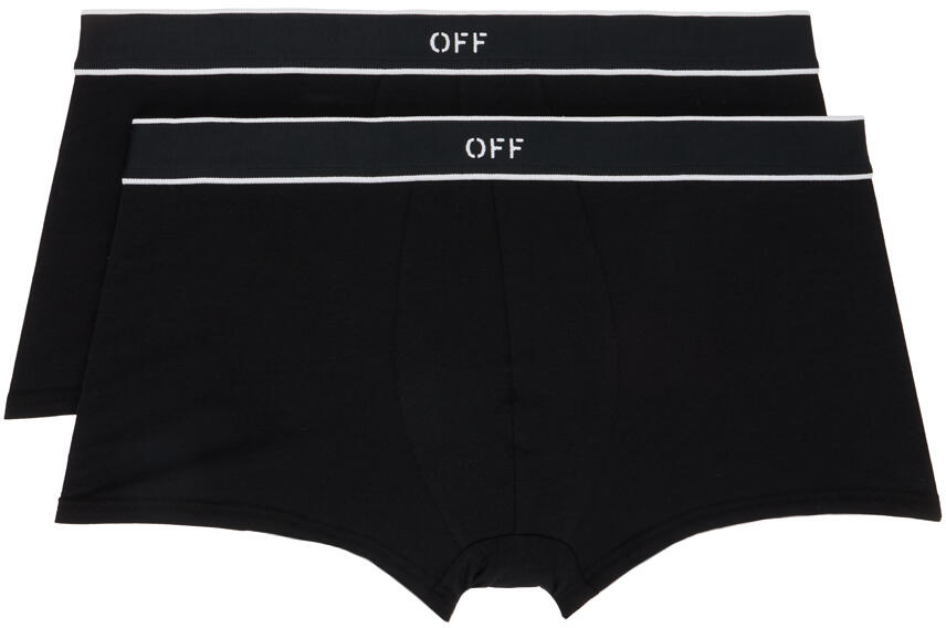 Off-White Two-Pack Black Off-Stamp Boxers Cover