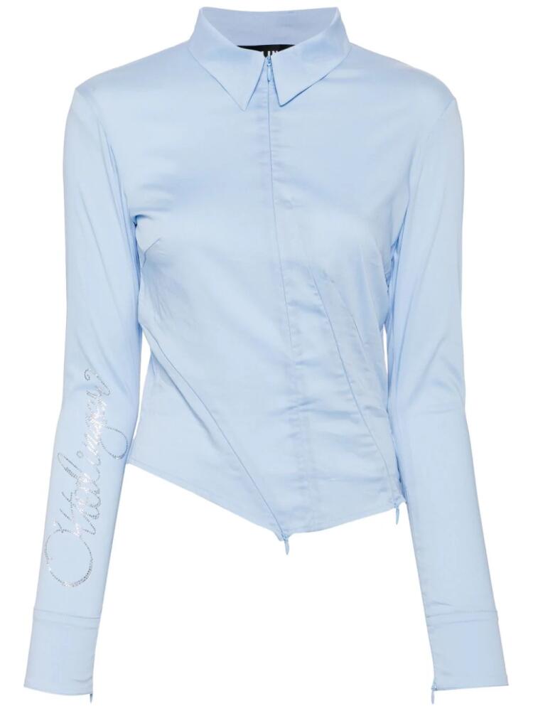 Ottolinger logo-embellished asymmetric shirt - Blue Cover