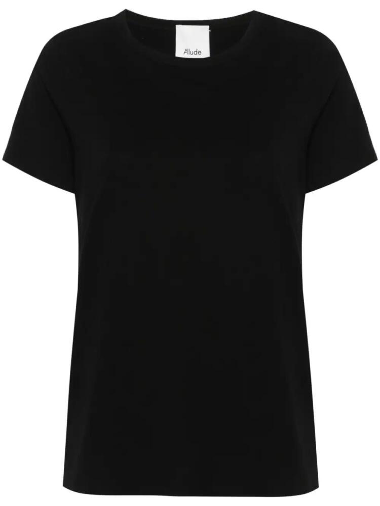 Allude round-neck cotton T-shirt - Black Cover