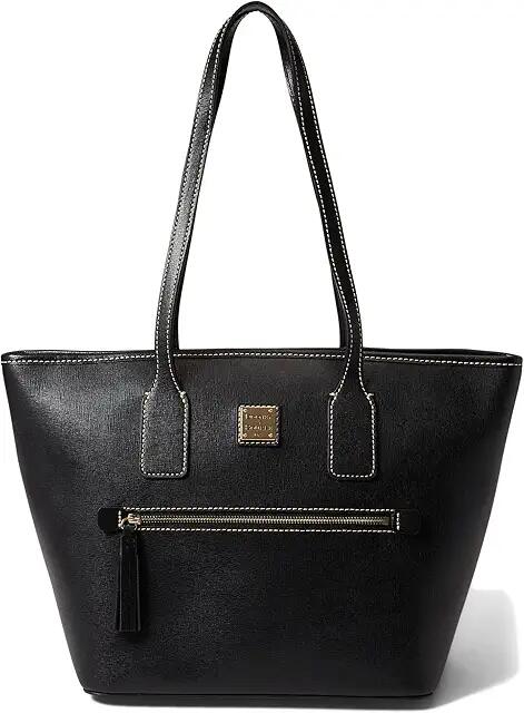 Dooney & Bourke Saffiano Small Tote (Black) Handbags Cover