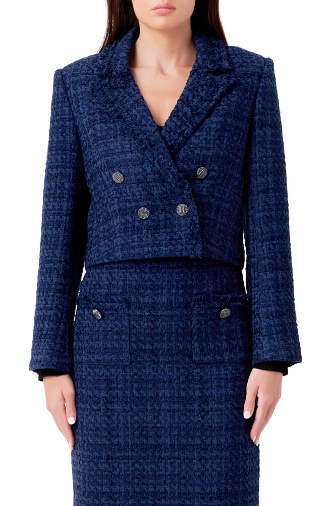 Endless Rose Bouclé Tweed Jacket in Navy Cover